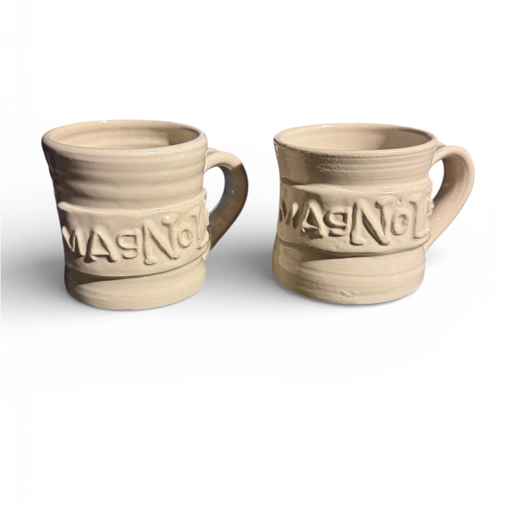 Magnolia Beige Ceramic Mugs Set (2)
